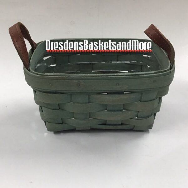 Longaberger 2006 Tea Basket Medium Green w/ Protector*