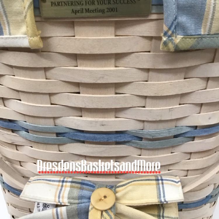 Longaberger April 2001 Partnering For Success Award Basket Set SIGNED*