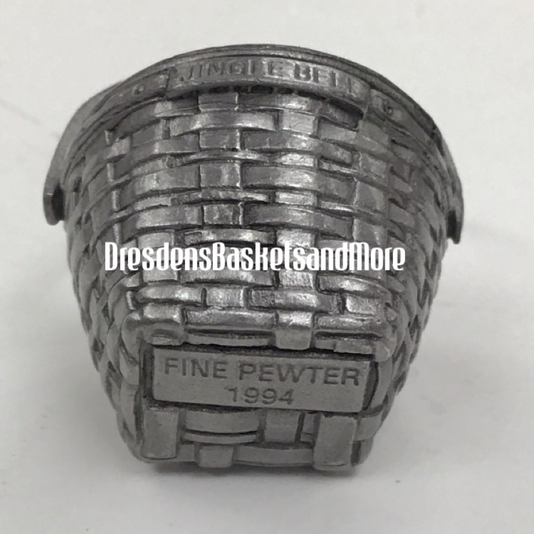 Miniature Pewter 1994 Longaberger Jingle Bell Basket