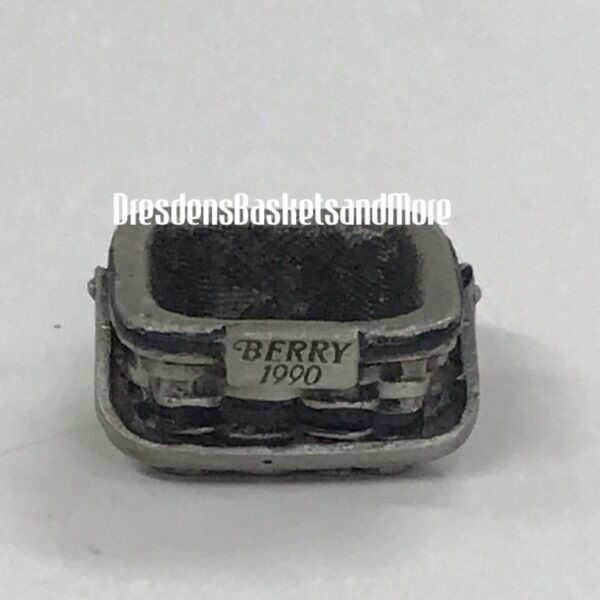 Miniature Pewter 1990 Longaberger JW Berry Basket
