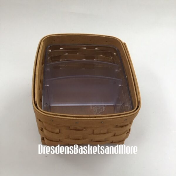 Longaberger 2004 Card File Basket w/ Hard Divided Protector