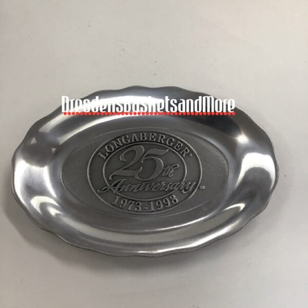 Longaberger 25th Anniversary Commemorative Pewtarex Plate*