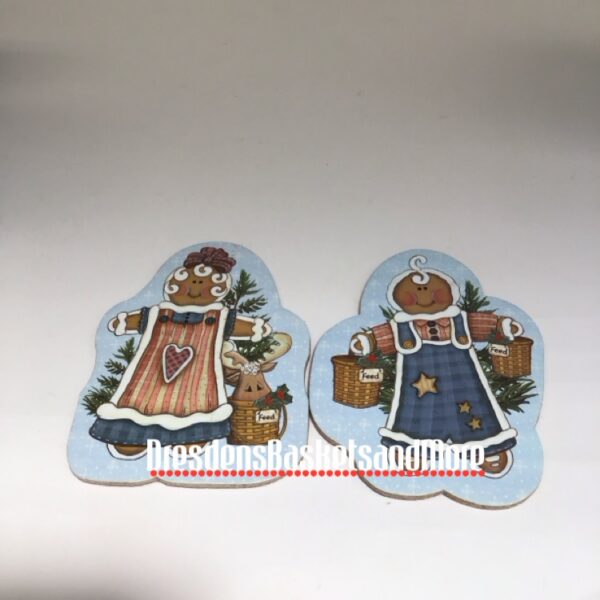 Gingerbread Longaberger Large Coasters Set of 2