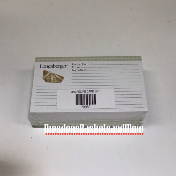 Longaberger Recipe Card Set 3"x5" 73989