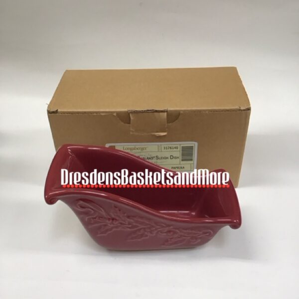 Longaberger Paprika Sleigh Dish NIB