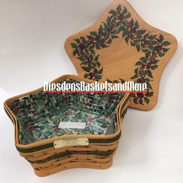 Longaberger 2001 Shining Star Combo w/ Holly Woodcrafts Lid