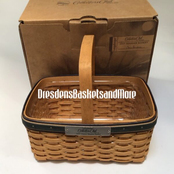Longaberger 2007 Collectors Club Member Basket w/ Protector SIGNED NIB