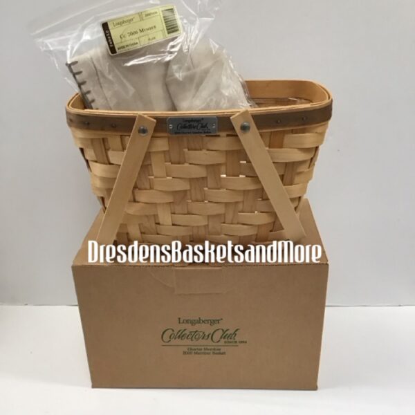 Longaberger 2006 Collectors Club Charter Member Basket Combo NIB