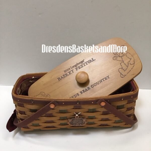 Longaberger 2009 Boyd’s Fest Basket Set SIGNED