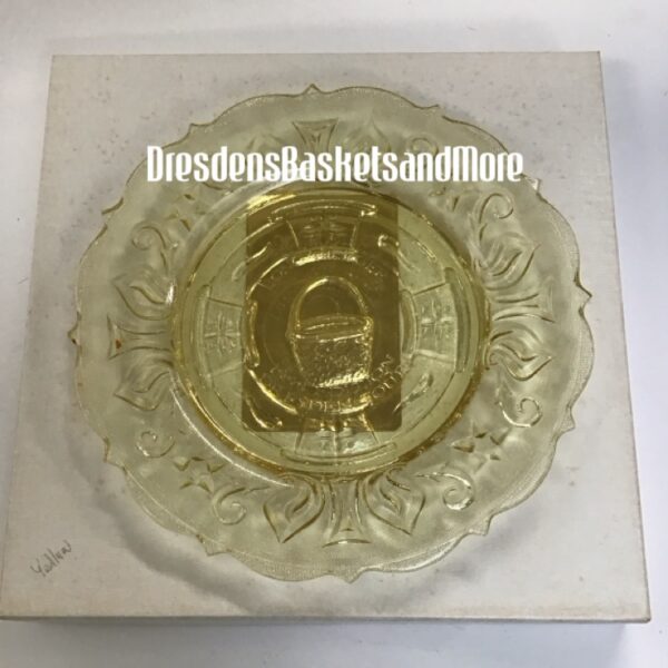 Heisey Glass 1998 Yellow Dresden Tour Plate NIB