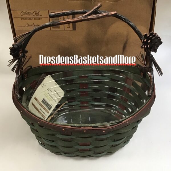 Longaberger 2013 Collectors Club Evergreen Basket w/ Protector NIB