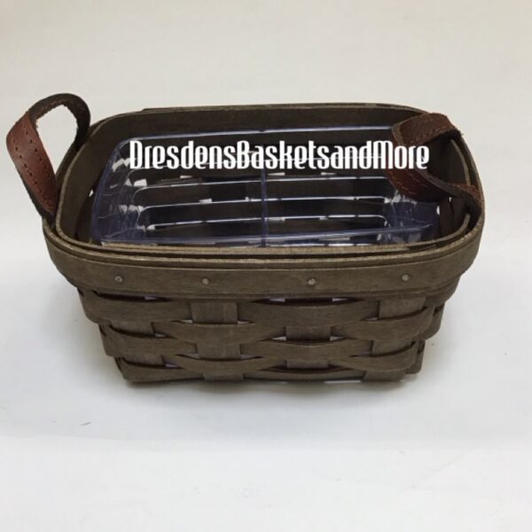 Longaberger 2008 Tea Basket w/ Hard Divided Protector