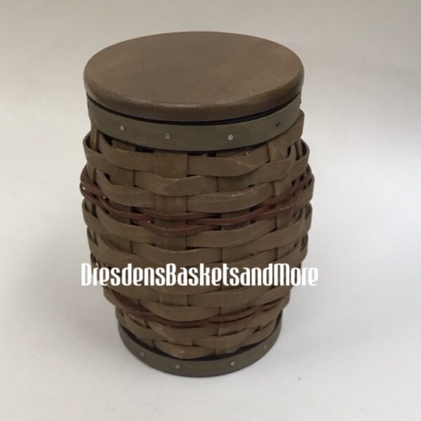 Longaberger 2014 Collectors Club Barrel Basket w/ Protector & Lid