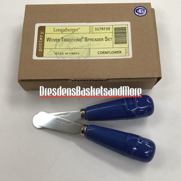Longaberger Woven Traditions Cornflower Spreader Set NIB