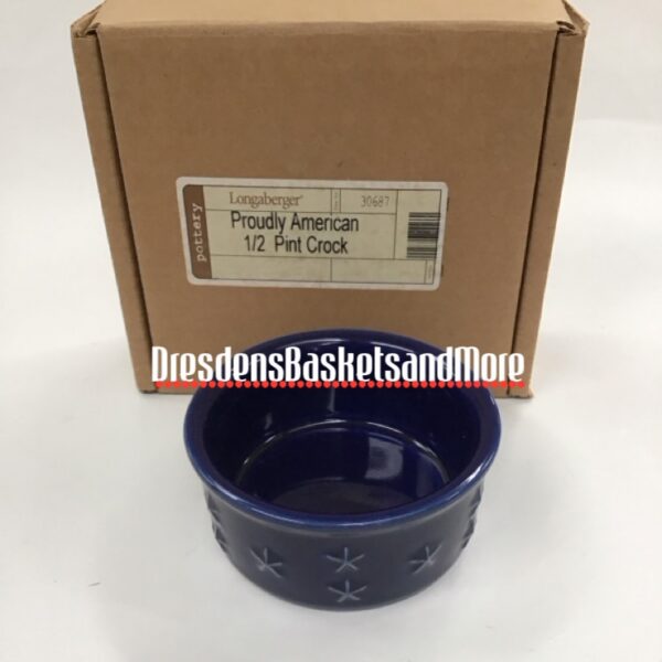 Longaberger Proudly American 1/2 Pint Crock NIB