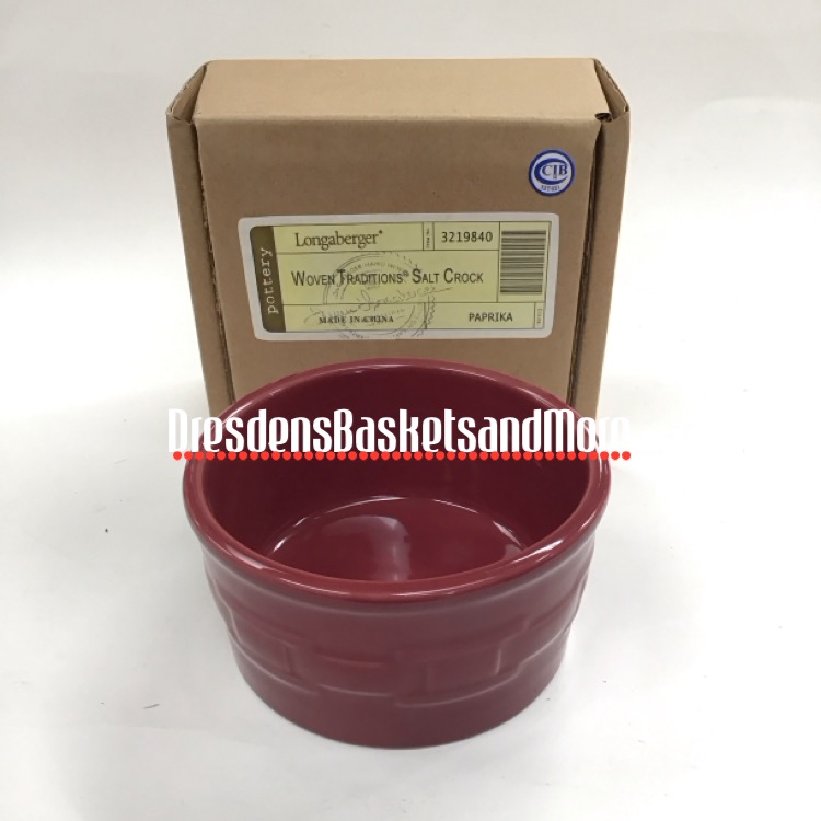 Longaberger Paprika Salt Crock NIB