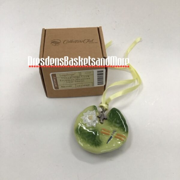 Eschman Meadows Longaberger Leaf Series Lillypad Ornament NIB