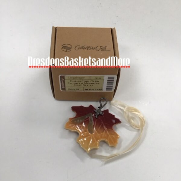 Eschman Meadows Longaberger Leaf Series Maple Leaf Ornament NIB