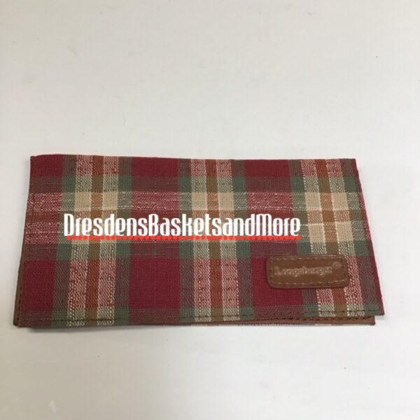 Checkbook Longaberger Orchard Park Plaid Cover