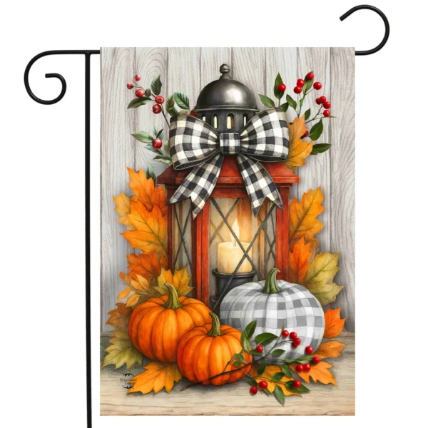 Harvest Lantern Glow Garden Flag