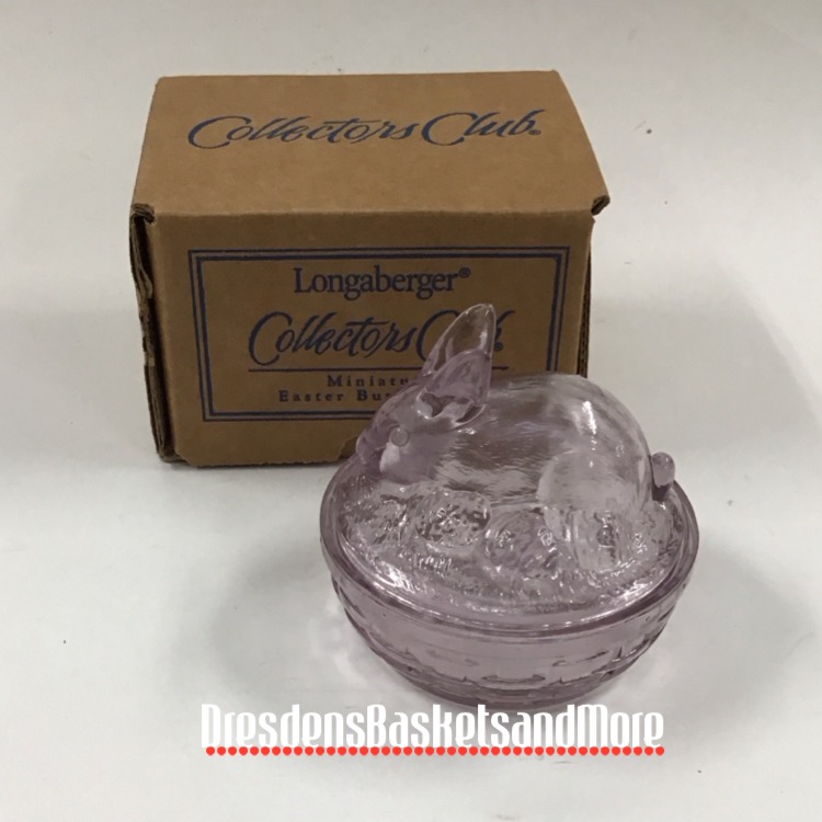 Longaberger Miniature Easter Bunny Dish NIB