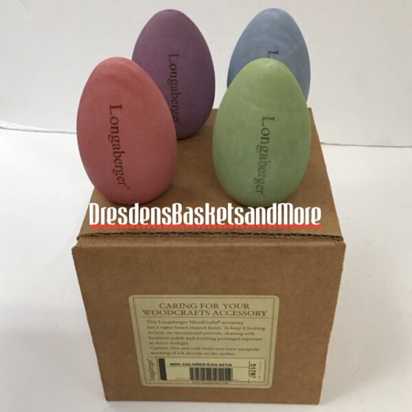 Longaberger Set of 4 Colored Eggs NIB*