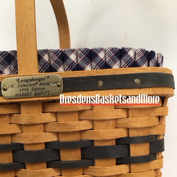 Longaberger 1996 JW Miniature Market Combo w/ Box* SIGNED