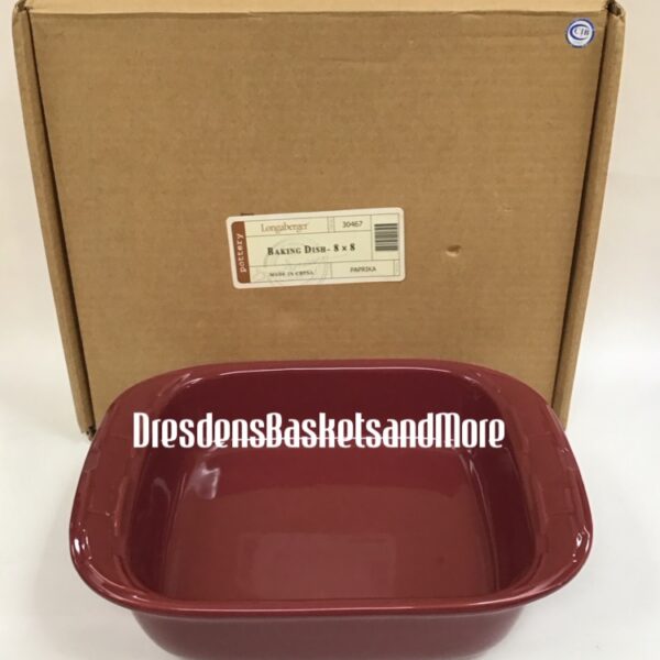Longaberger Paprika 8x8 Baking Dish NIB