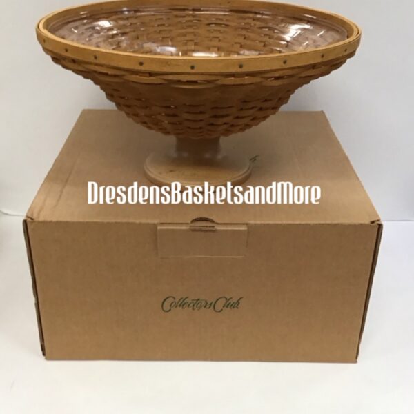 Longaberger 2005 Collectors Club Compote Basket w/ Protector NIB