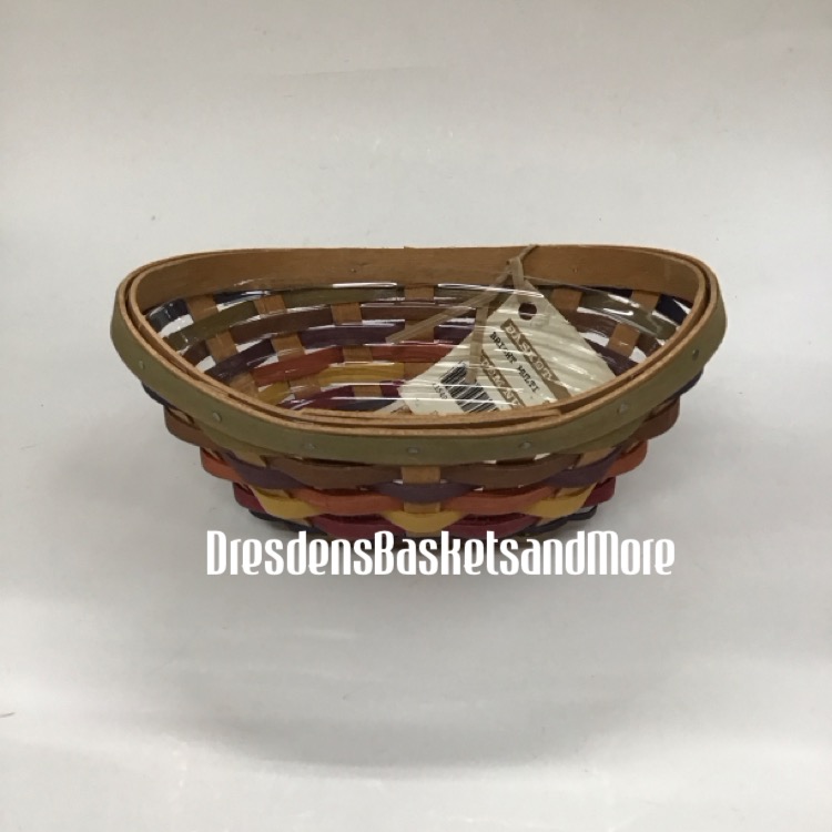 Longaberger 2009 Multi Color Little Swoop Basket w/ Protector*