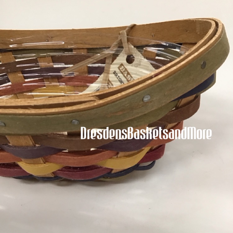 Longaberger 2009 Multi Color Little Swoop Basket w/ Protector*