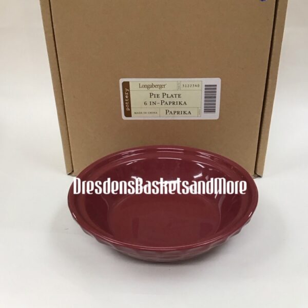 Paprika Longaberger 6" Pie Plate NIB