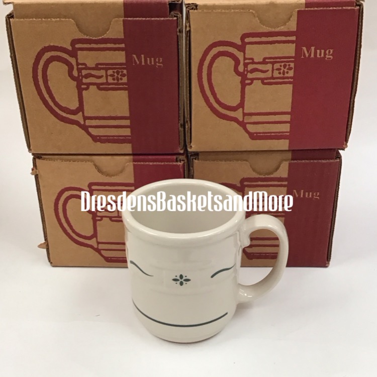 Longaberger Heritage Green Mugs Set Of 4 NIB's