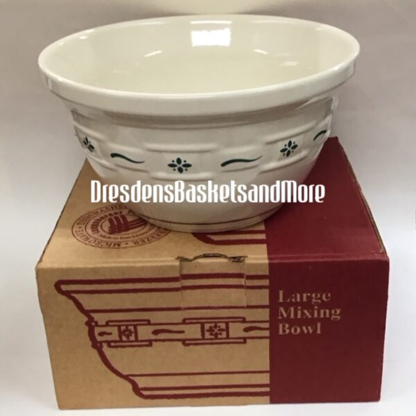 Longaberger Heritage Green Large Mixing Bowl NIB*