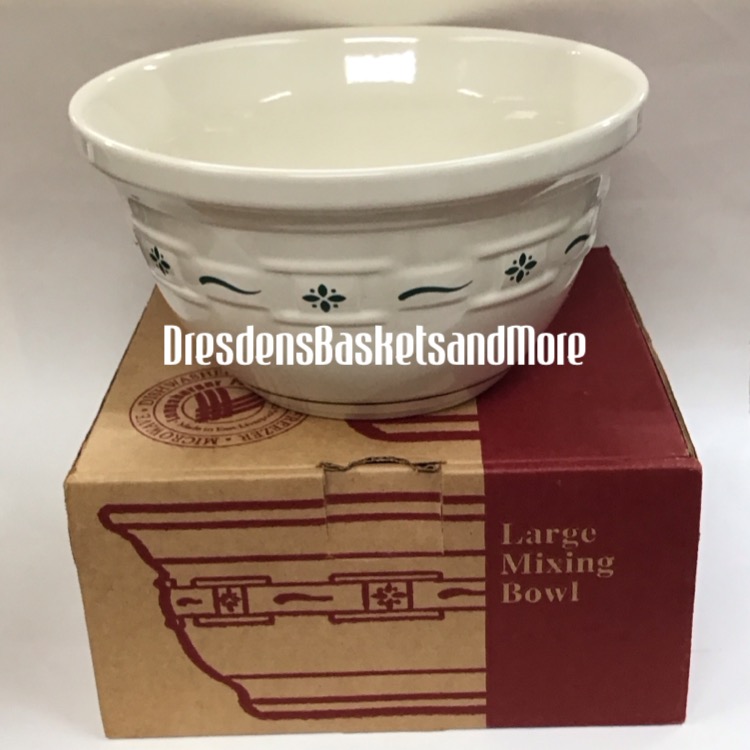 Longaberger Heritage Green Large Mixing Bowl NIB*