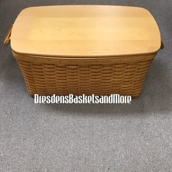 Longaberger 1998 Hostess Hope Chest Basket w/ Protector & Woodcrafts Lid*