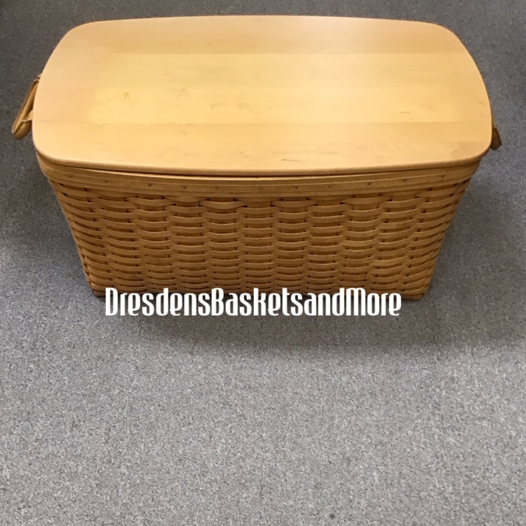 Longaberger 1998 Hostess Hope Chest Basket w/ Protector & Woodcrafts Lid*