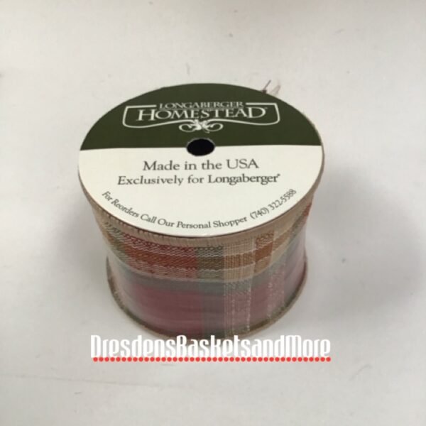 Longaberger Orchard Park Plaid Ribbon NIP