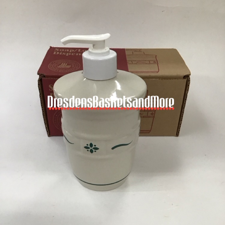 Longaberger Heritage Green Soap Dispenser (99-02) NIB