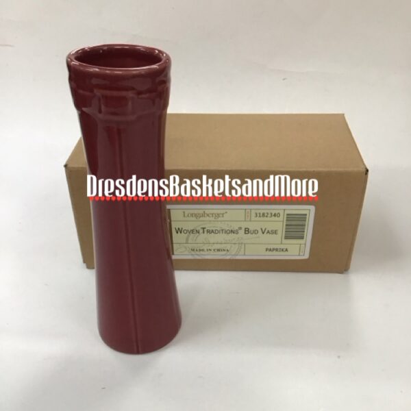 Longaberger Paprika Bud Vase NIB