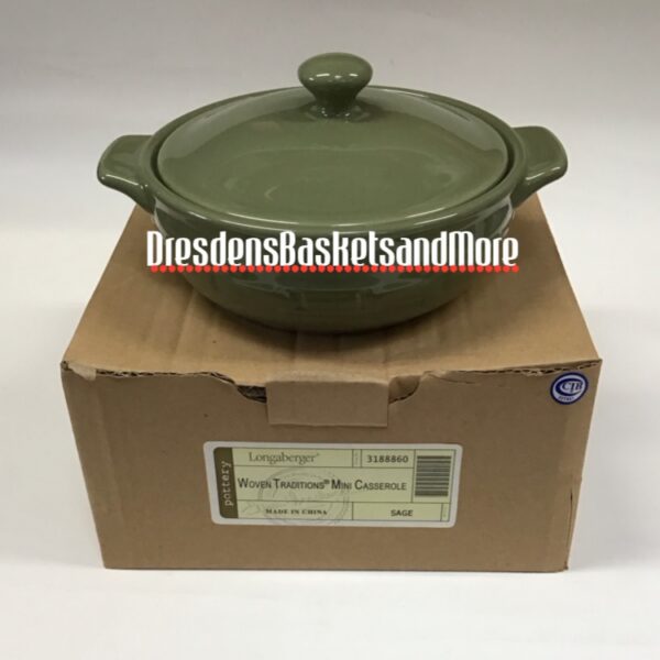 Longaberger Sage Mini Casserole NIB