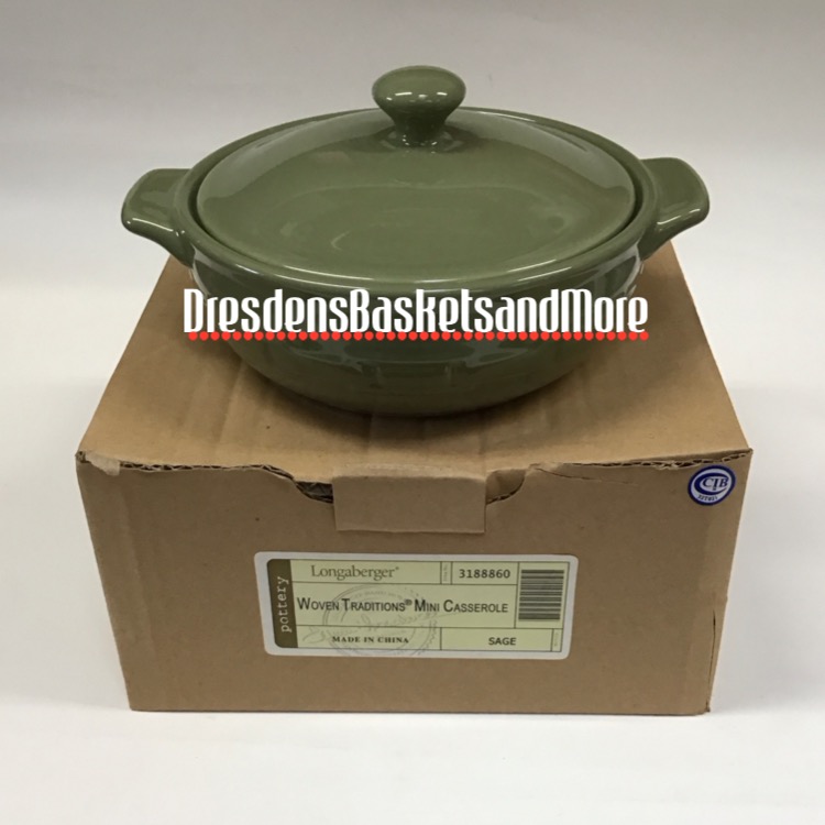 Longaberger Sage Mini Casserole NIB