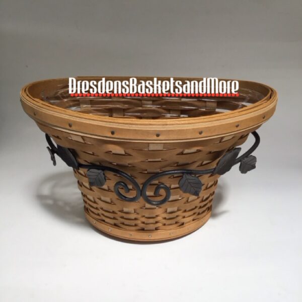 At Home Garden Longaberger Wall Vase Basket w/ Protector & WI Stand