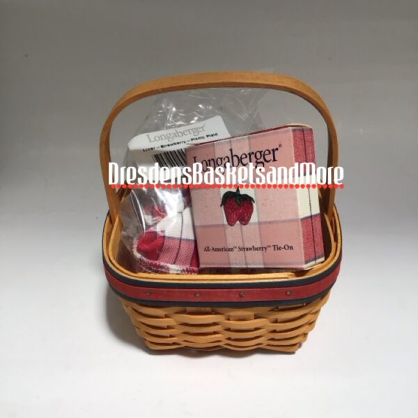Longaberger 2001 All American Strawberry Basket Set