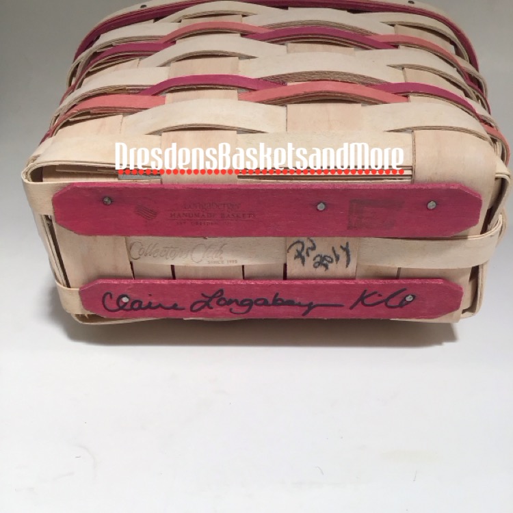 Longaberger 2014 Horizon of Hope 20th Anniversary Basket w/ Protector