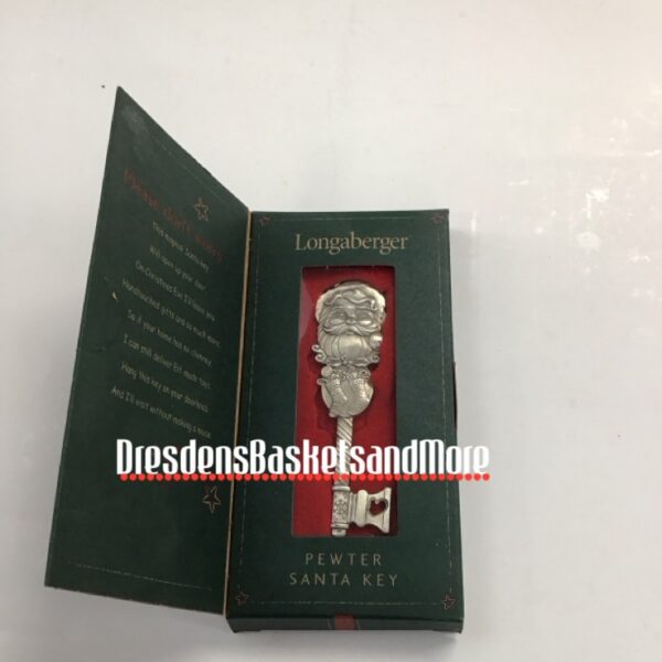 Pewter Longaberger Santa Key 2002