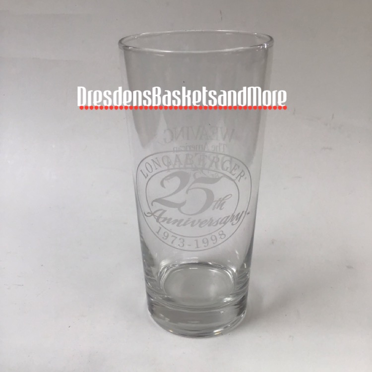 Longaberger 25th Anniversary Commemorative Glass