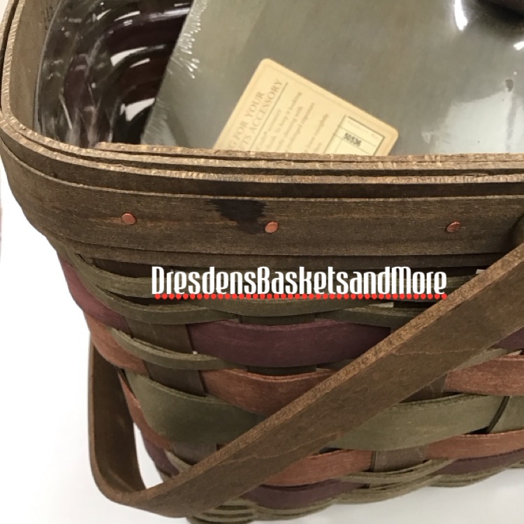 Longaberger 2007 American Craft Traditions Trading Basket w/ Protector & Woodcrafts Lid*
