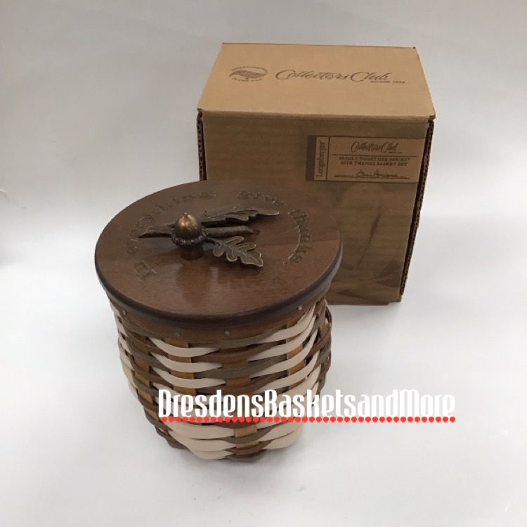 Longaberger 2010 Collectors Club Give Thanks Basket Set NIB