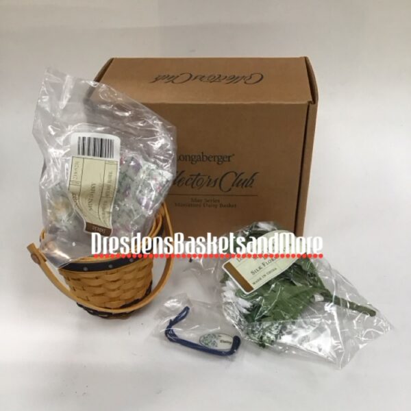 Longaberger 2006 May Series Miniature Daisy Basket Set NIB